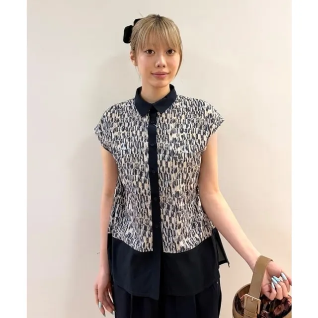 【BEAMS】官方旗艦館 BEAMS HEART / 女裝 異材質 丹寧 上衣