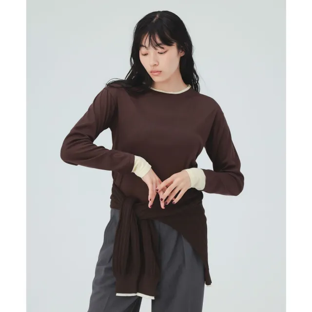 【BEAMS】官方旗艦館 BEAMS HEART / 女裝 層次風 透膚 長袖 T恤