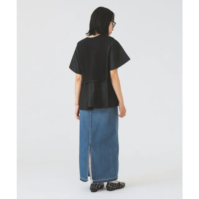 【BEAMS】官方旗艦館 Ray BEAMS / 女裝 絞花針織 緹花 拼接 上衣