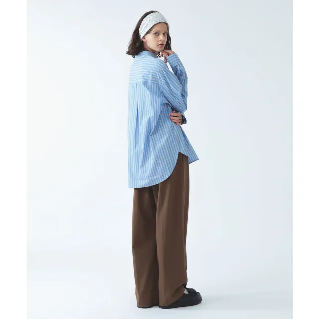 【BEAMS】官方旗艦館 Ray BEAMS / 女裝 直條紋 拼接 襯衫