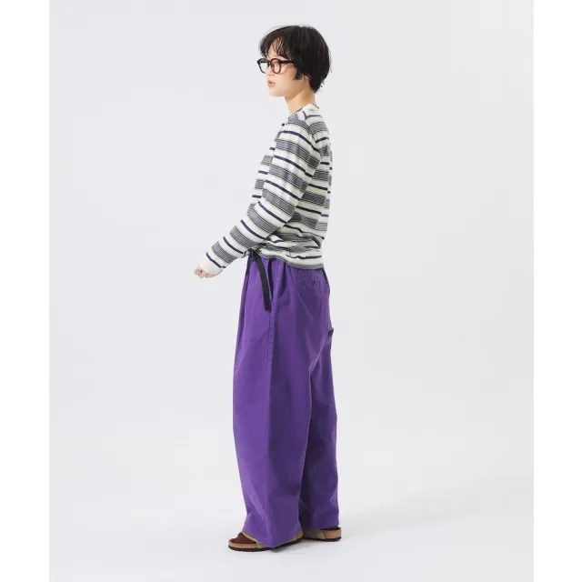 【BEAMS】官方旗艦館 BEAMS BOY / 女裝 刺繡 橫條紋 長袖 T恤