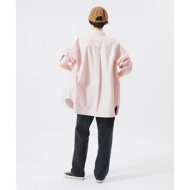 【BEAMS】官方旗艦館 BEAMS BOY / 女裝 BIG 扣領 條紋 襯衫