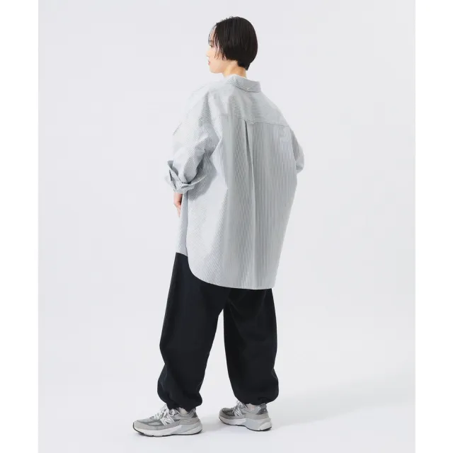 【BEAMS】官方旗艦館 BEAMS BOY / 女裝 BIG 扣領 條紋 襯衫