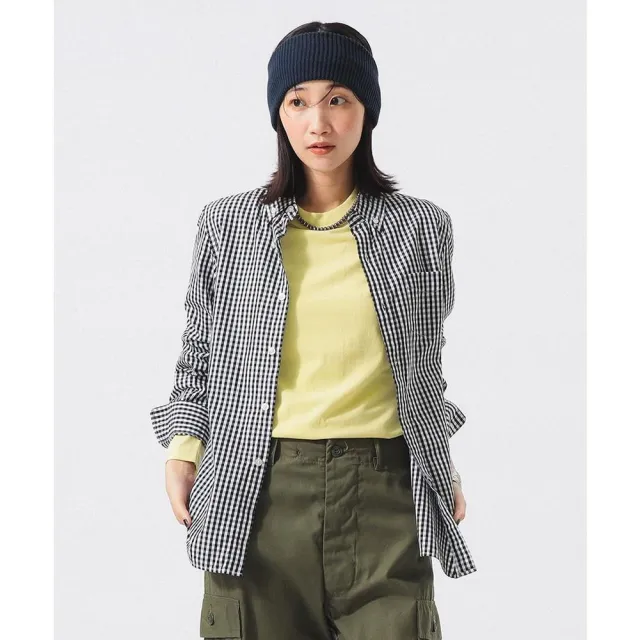 【BEAMS】官方旗艦館 BEAMS BOY / 女裝 100/2 方格紋 扣領 襯衫