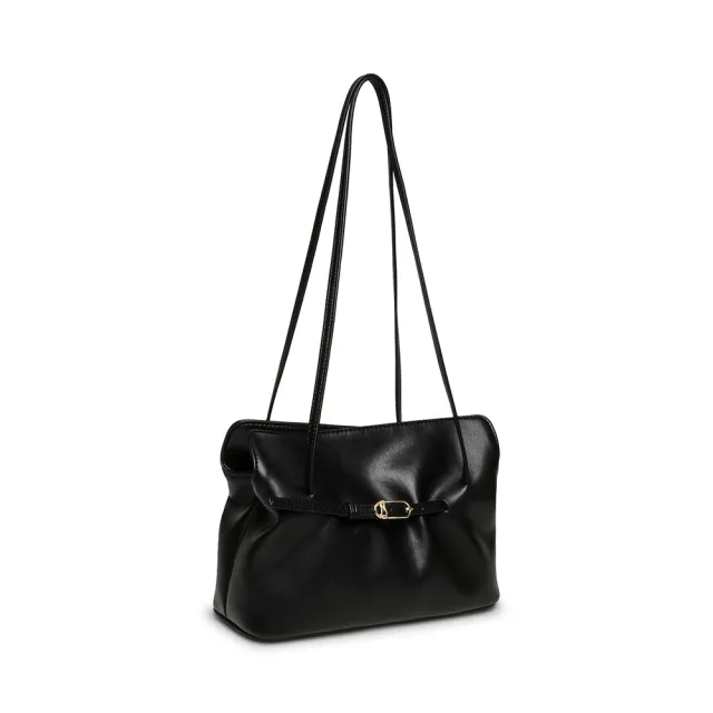 【steve madden】經典復古軟皮肩背包 BEVERMOR(黑色)