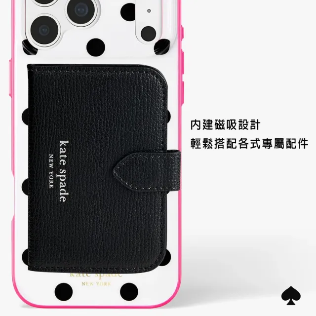 【KATE SPADE】iPhone 18系列 精品磁吸防摔手機殼 粉漾點點