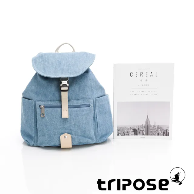【tripose】MEMENTO竹節丹寧微旅後背包-小-水藍