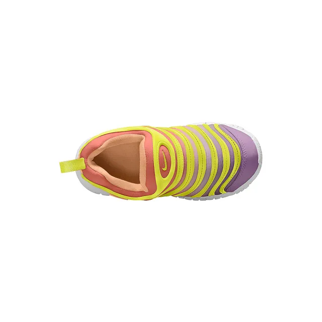 【NIKE 耐吉】運動鞋 童鞋 中童 兒童 毛毛蟲鞋 套腳式 DYNAMO FREE PS 紫粉 343738-643