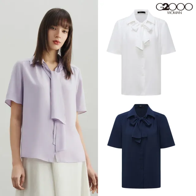 【G2000】女款 襯衫領短袖休閒上衣(3款可選)