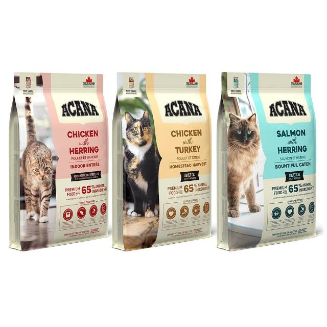 【ACANA】愛肯拿 即期品 低GI系列貓糧 田園收穫/豐盛漁獲/室內開胃 4.5kg(貓飼料 貓乾糧)