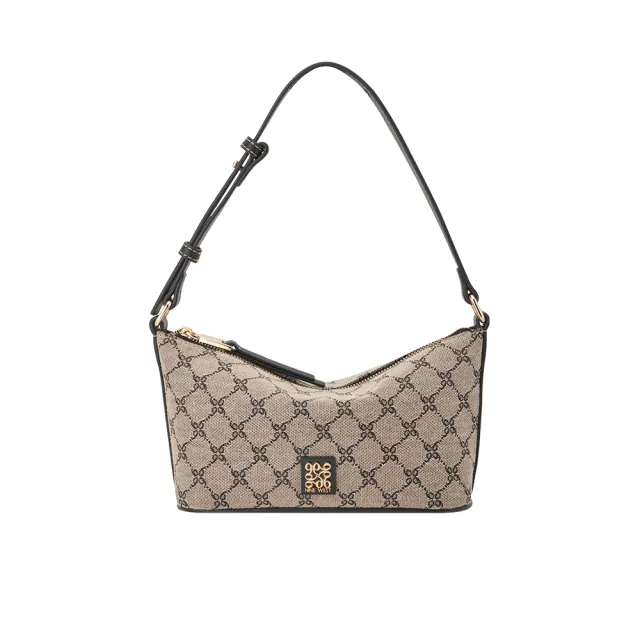 【NINE WEST】ANDERS 經典造型肩背包-LOGO黑(564572)