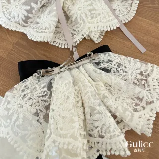 【Gulicc 古莉可】法式復古 蕾絲蝴蝶結 大抓夾(雙11 生日 髮飾 頭飾 鯊魚夾 抓夾 禮物)