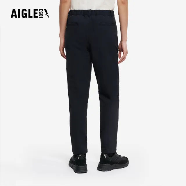 【AIGLE】女 防潑保暖彈性長褲｜AG-5A264A100 黑色(防風褲 保暖褲 彈性褲 防潑水 防水褲 機能褲)