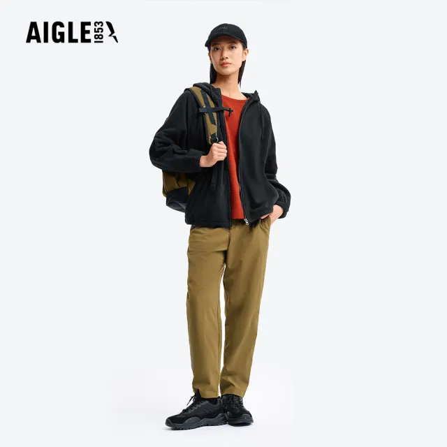 【AIGLE】女 抗UV防潑保暖長褲｜AG-5A265A071 橄欖綠(防曬 防風褲 保暖褲 彈性褲 防潑水 機能褲)