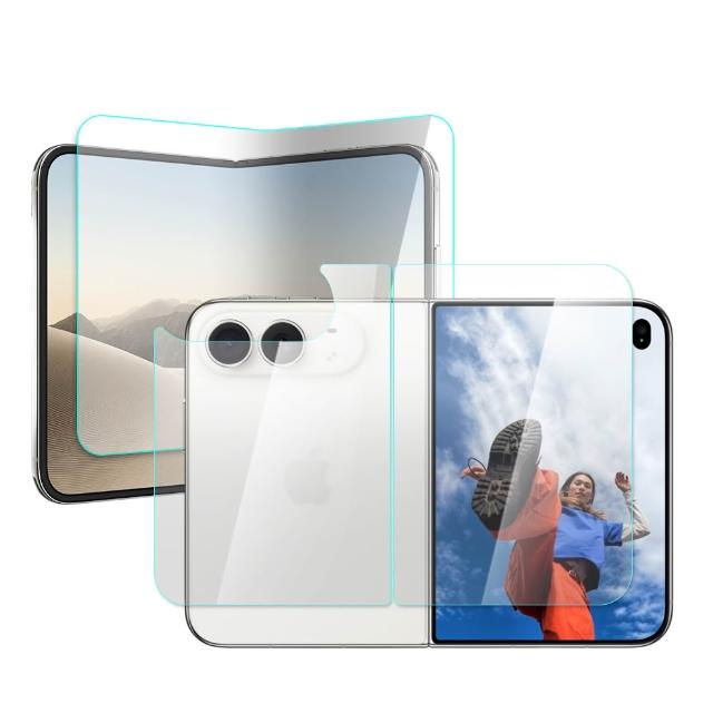 【DAYA】iPhone Duo (展開7.6吋) 水凝軟膜保護貼(內+外) 2入組