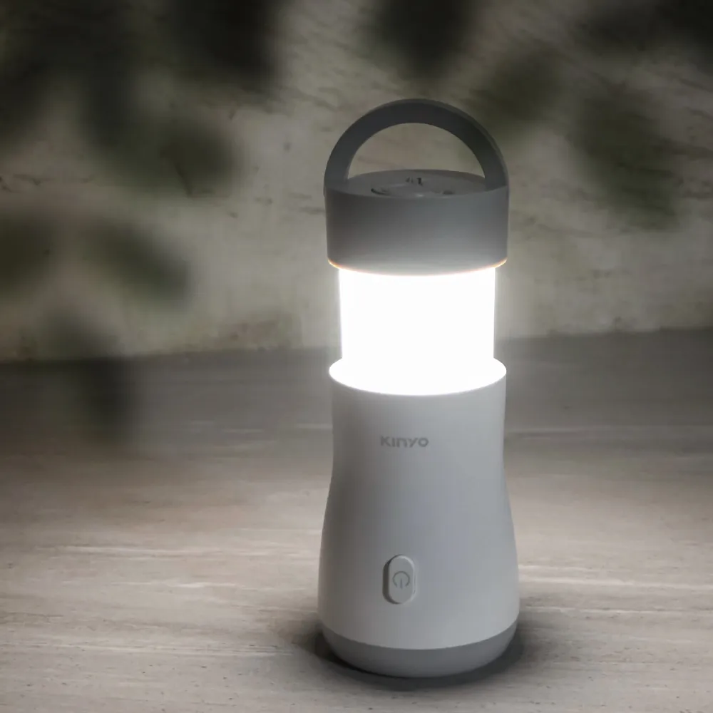 【KINYO】三合一LED手電筒露營燈(福利品)