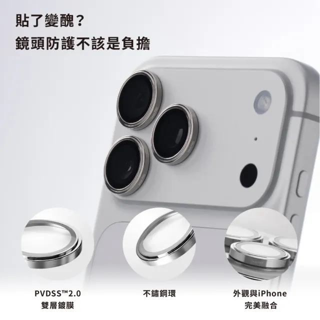 【iMos】iPhone 18 Pro 3顆組 藍寶石鏡頭保護貼(iPhone 18 Pro / iPhone 18 Pro Max)