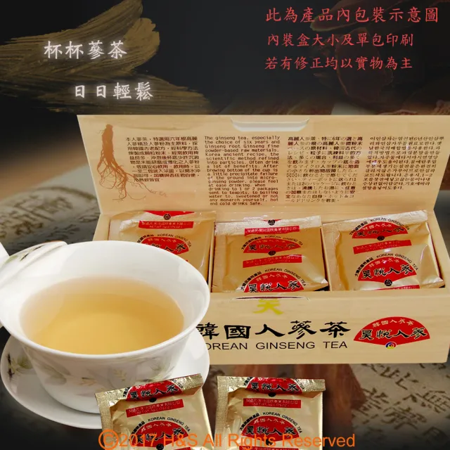 【瀚軒】特選韓國人蔘茶5g*30包+嚴選美國西洋蔘茶 3g*50包(各1盒)