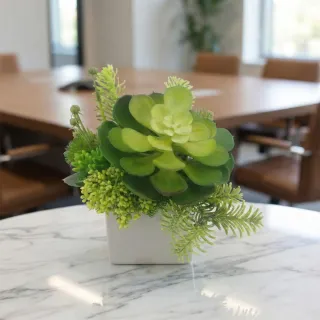 【HUGO DECO 榆果傢飾】大寶石蓮諾貝松香氛植栽(擬真植物/人造盆栽/綠化/佈置/禮物)