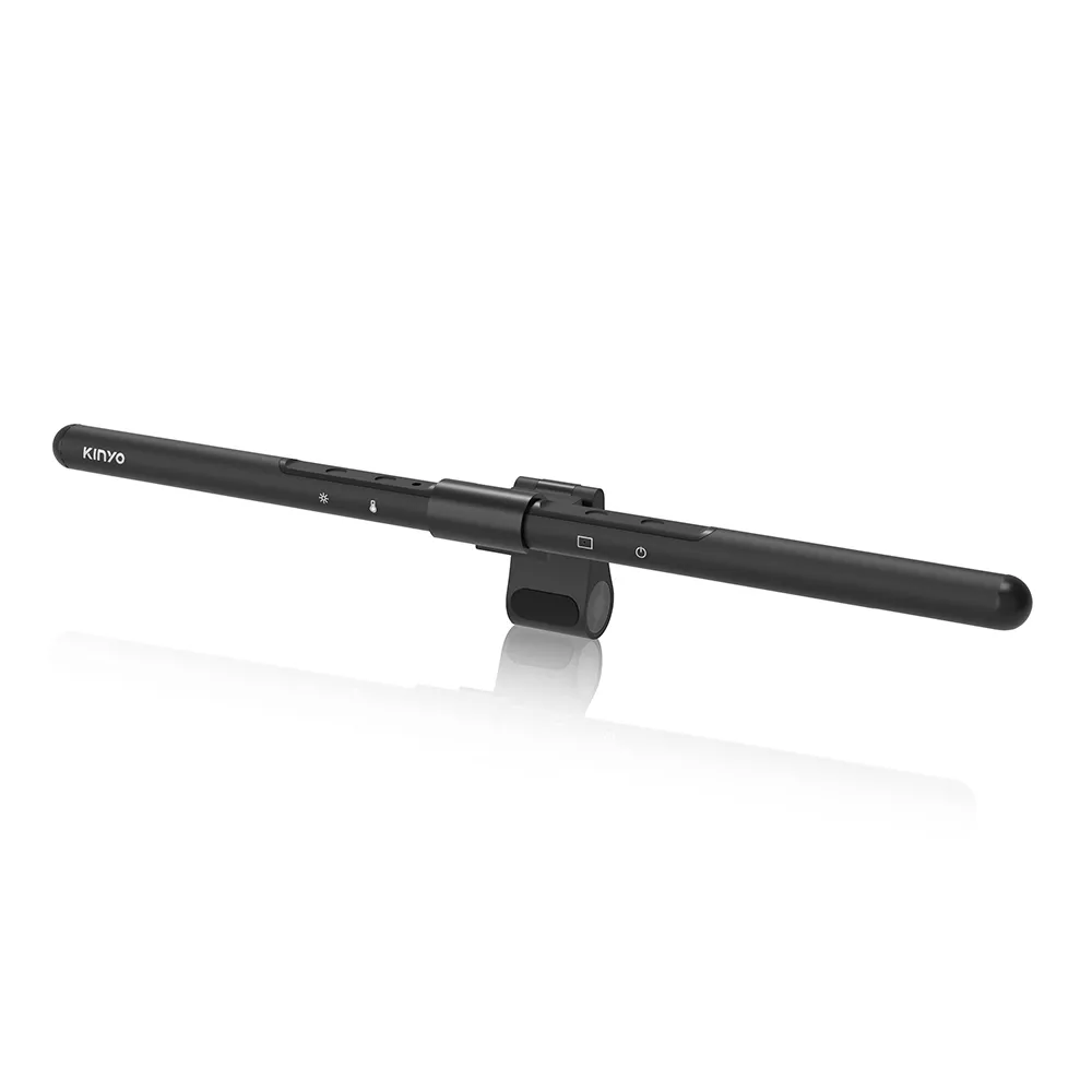 【KINYO】防眩光螢幕掛燈46cm(舒適護眼、四種色溫、專利螢幕夾PCED-855)