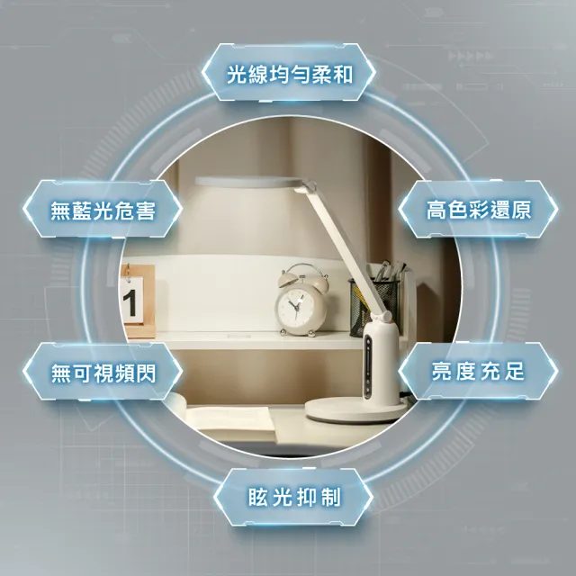【PHILIPS 飛利浦照明】66194 軒坦ECO 座夾兩用LED全光譜護眼檯燈(PD056)