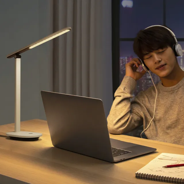 【PHILIPS 飛利浦照明】酷雅 LED全光譜護眼檯燈66140-皓月白(PD040)