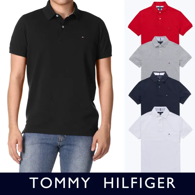 【TOMMY HILFIGER】TOMMY 經典刺繡Logo短袖POLO衫 上衣-多色選(平輸品/春夏舒適/百搭爆款)
