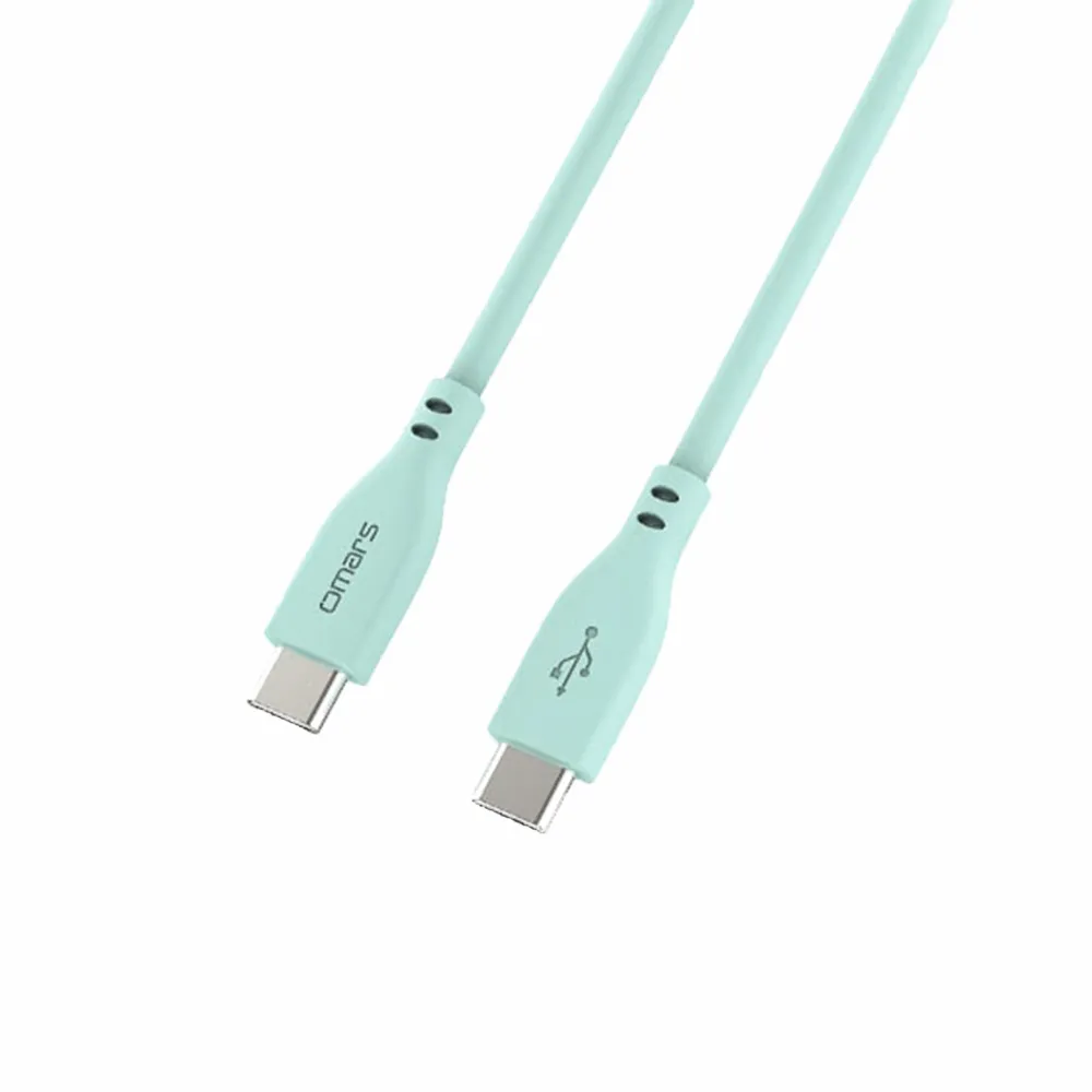 【Omars】USB-C to USB-C 炫彩快速傳輸充電線-1m(PD60w 原廠授權-杰鼎奧拉)