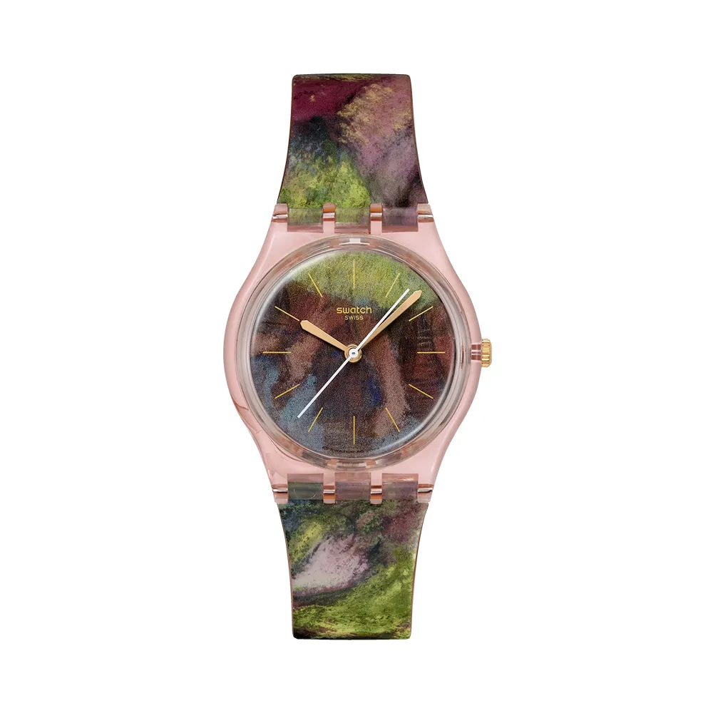 【SWATCH】DEGAS`S DANCERS 竇加《綠色和黃色的舞者》/古根漢美術館聯名 SO28Z131 (34mm)