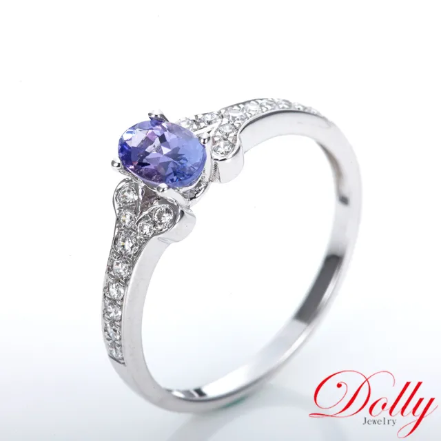 【DOLLY】18K金 天然丹泉石鑽石戒指-002 高級訂製珠寶 浪漫質感 奢華送禮