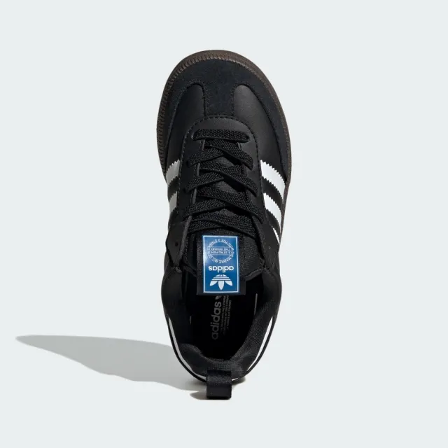 【adidas 愛迪達】運動鞋 童鞋 中童 兒童 套穿式 三葉草 SAMBA QUICKON K 黑 KK2178(C5596)