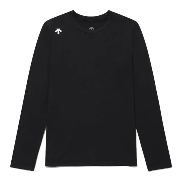 【DESCENTE】長袖上衣 男 快排 [TOUGH] TOUGH LONG SLEEVET-SHIRTS 黑 SR323UTL71-BLK0