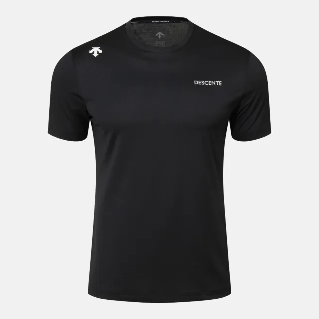【DESCENTE】短袖上衣 男 快排 ESSENTIAL SHORT-SLEEVE T-SHIRT 黑 SR323RTS77-BLK0