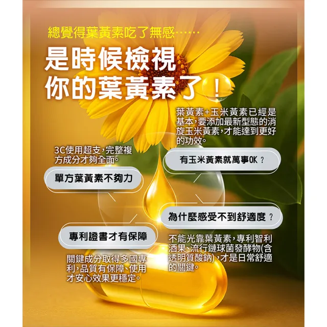 【台塑生醫醫之方】成人金盞花葉黃素PLUS複方膠囊x3盒(共180粒-李李仁代言-游離型葉黃素.多國專利)