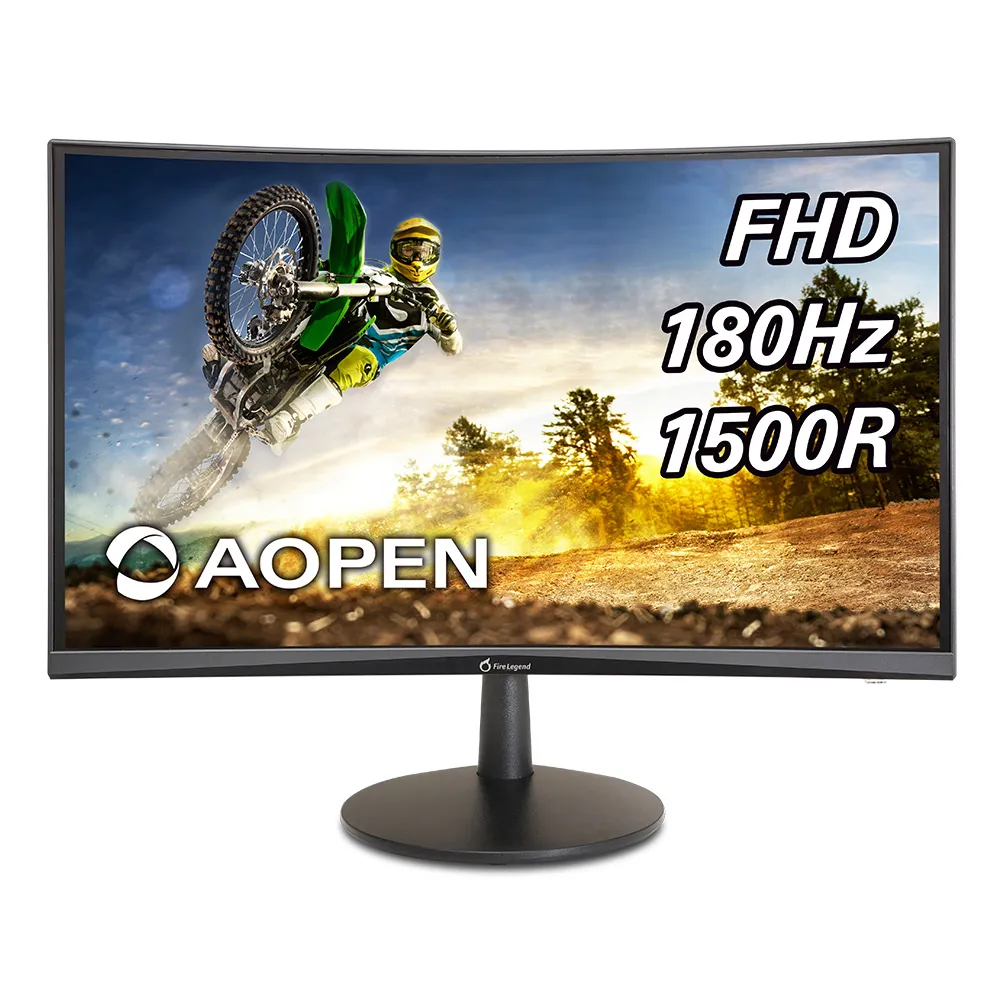 【Aopen 建碁】24HC5QR S3 24型 VA FHD 16:9 180Hz曲面電競螢幕(1ms/FreeSync/HDR10/喇叭)