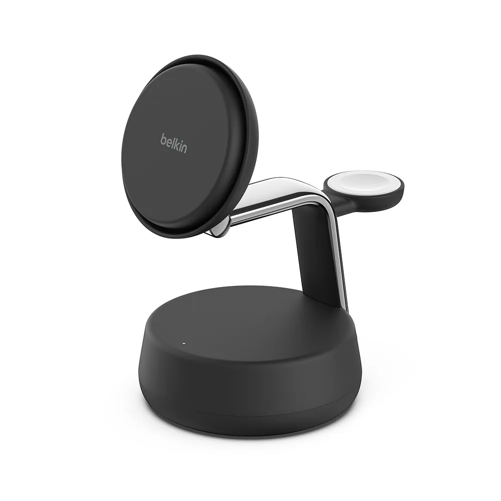 【BELKIN】UltraCharge Pro Qi2 25W 3合1 磁吸充電座 (WIZ040)