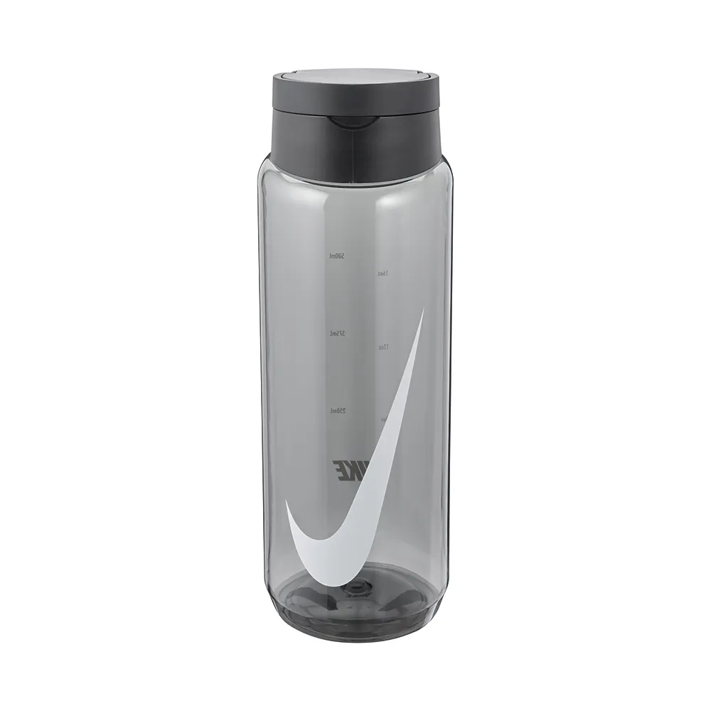 【NIKE 耐吉】水壺 登山 運動 單車 旋蓋式水壺 TR RECHARGE 24OZ 黑 N100431707224