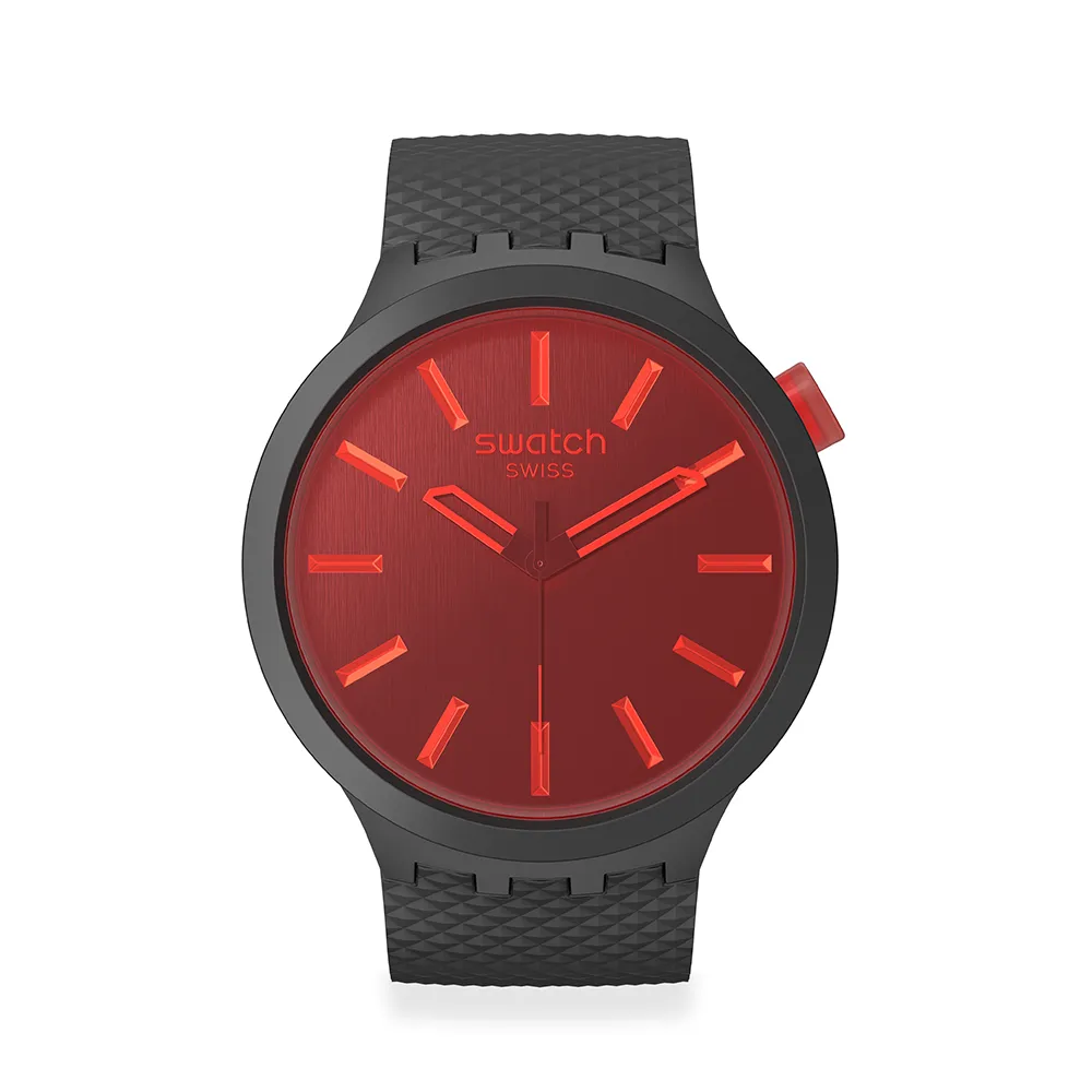 【SWATCH】MIDNIGHT MODE 大錶面手錶/男錶/女錶/瑞士製造 SB05B111(47mm)