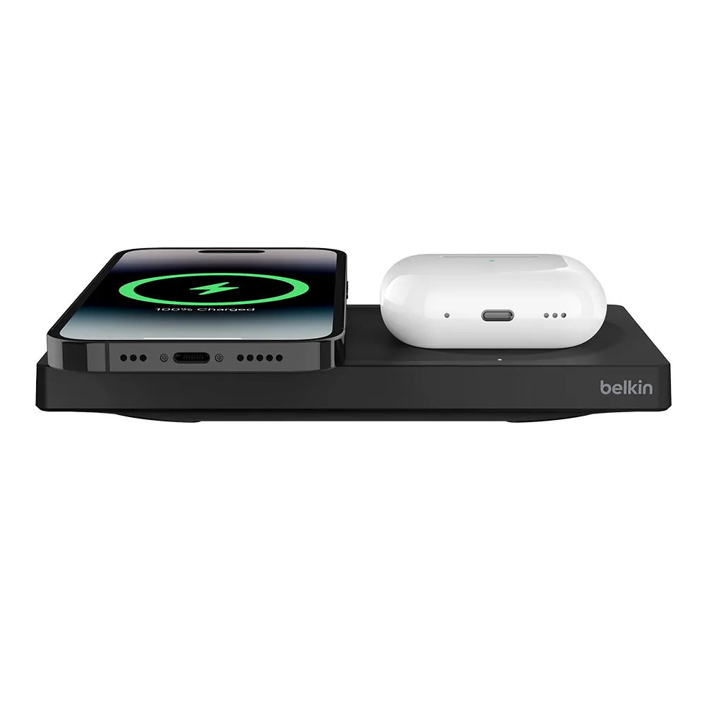 【BELKIN】Belkin MagSafe 2 合 1 無線充電板15W-無旅充(WIZ019)