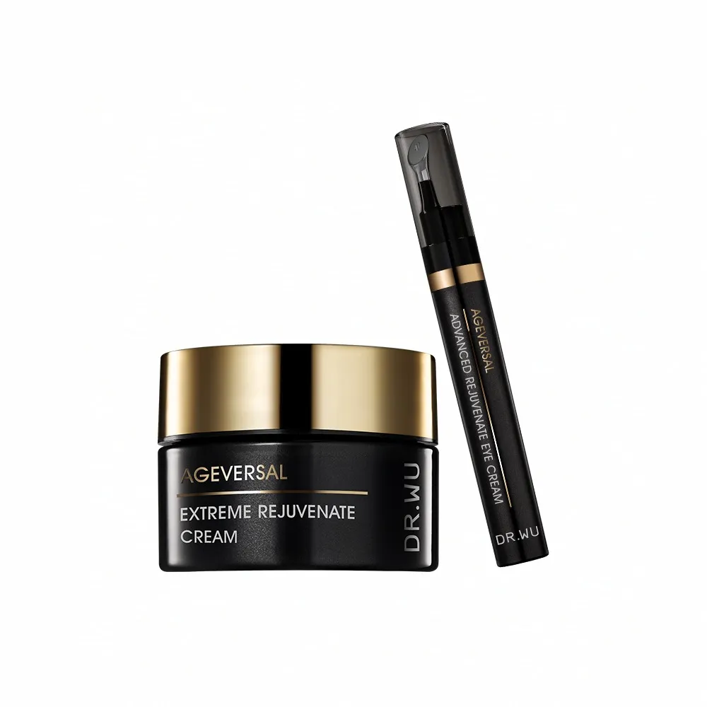 【DR.WU 達爾膚】全效煥顏無痕組(超逆齡抗老精華霜50ML+眼霜15ML 添加類泌體 抗老再升級！)