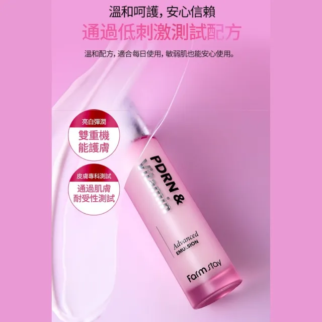 【Farmstay 植物莊園】韓國PDRN維C煥亮新生乳液100ml x2入