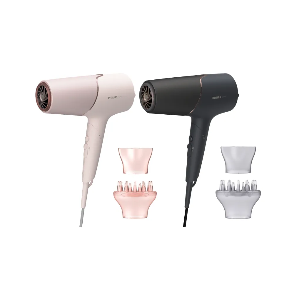 【Philips 飛利浦】BHD538 智能護髮礦物負離子吹風機 (兩色任選/防曬護色/抗UV黑科技/2倍負離子/官方直營)