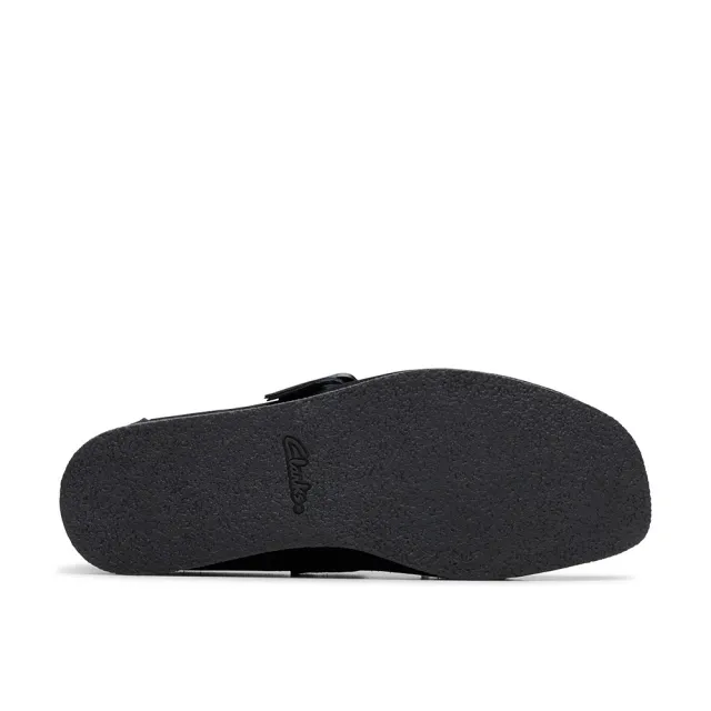 【Clarks】ORIGINALs Wallabee EVO Bar 女款 真皮瑪莉珍袋鼠鞋 (CLF83153R黑色)