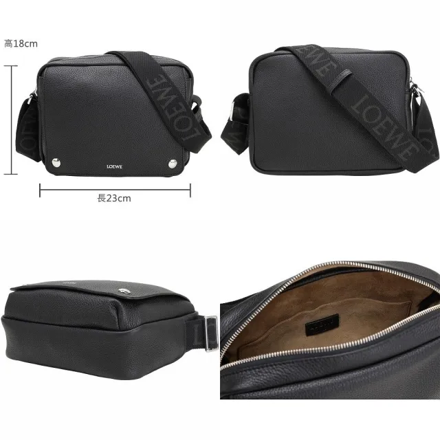 【LOEWE 羅威】Pebble 中型 小牛皮肩 斜背郵差包(2款 側背 真皮 通勤包)