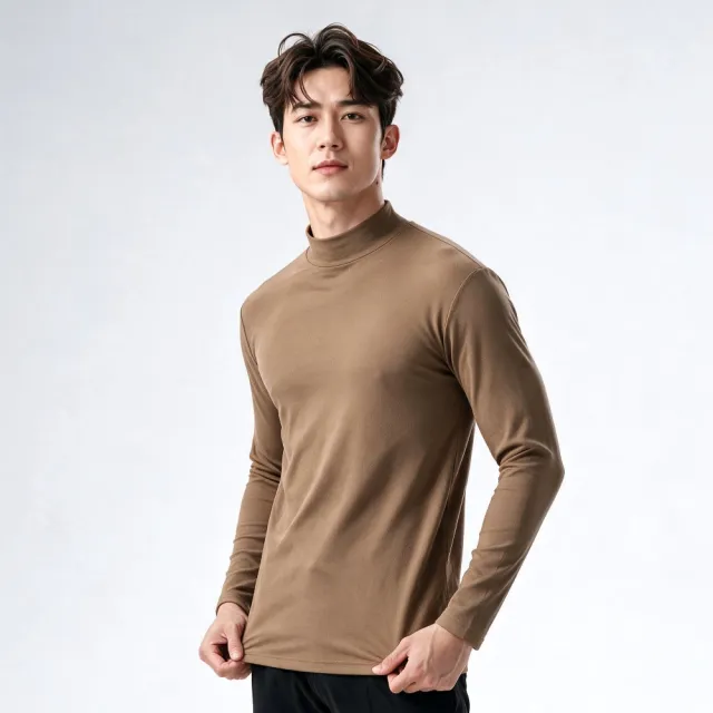 【棉花共和國】二件組 Function 倍暖輕彈男半高領發熱衣 M/L/XL/XXL (吸濕發熱、保暖蓄熱、膚觸柔滑)