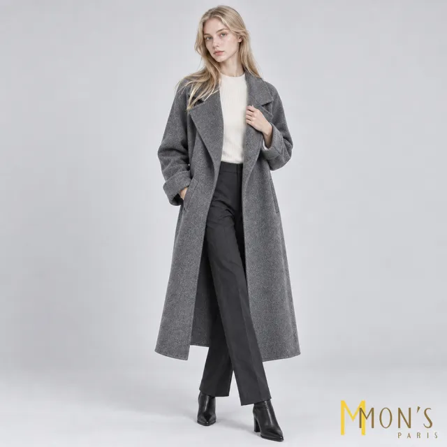 【MON’S】法式喀什米爾翻領大衣外套 (3色任選)
