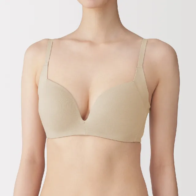 【MUJI 無印良品】女無鋼圈可調整胸型胸罩/加大尺寸(黑色/淺米/摩卡棕)