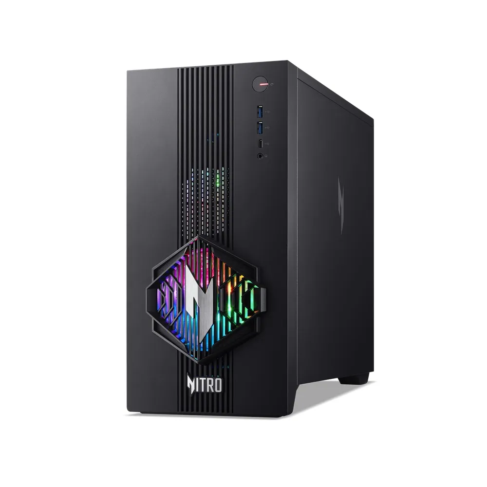 【Acer 宏碁】+遊戲手把★R7 RT9060XT 電競電腦(N30-100/R7-8700F/16GB/1TB/RX9060XT/W11)