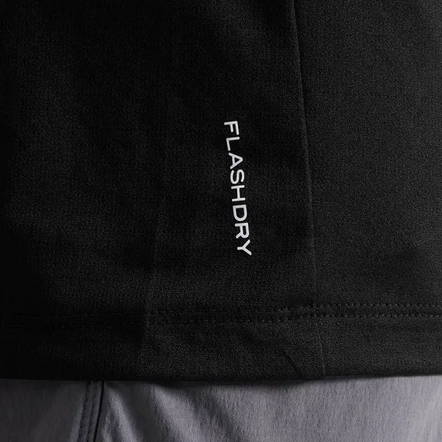 【The North Face】北臉 長袖上衣 男 吸濕排汗 速乾 M 24/7 1/4 ZIP TEE 黑 NF0A8KGMJK3