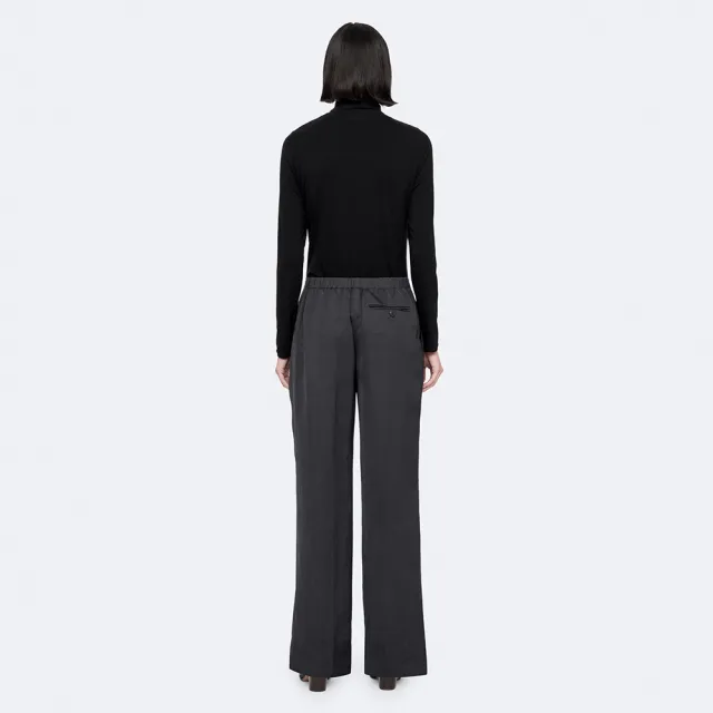 【ALLSAINTS】LEONIE 緞面中腰寬褲 W071TF(寬鬆版型)